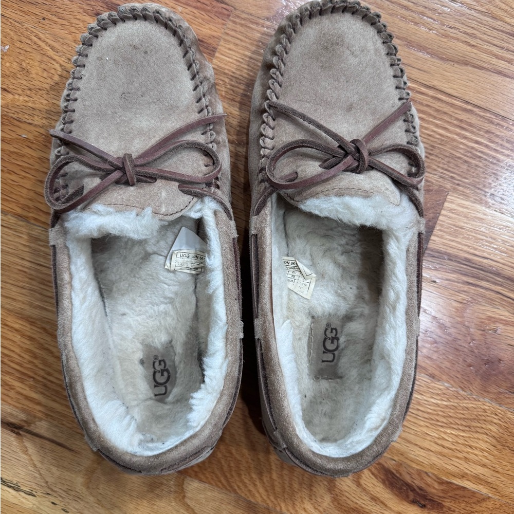 UGG Tan Suede Moccasin Slippers